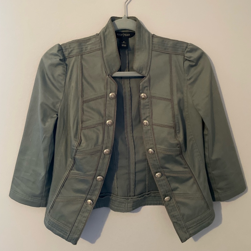 White House Black Market Olive Utility Jacket